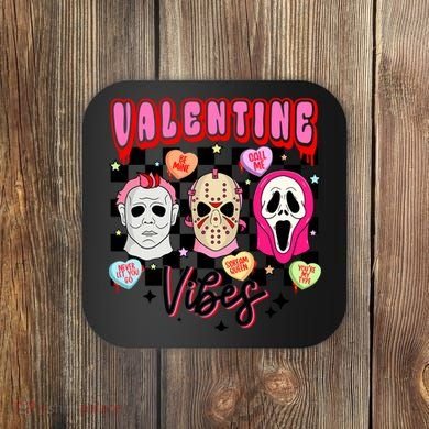 Horror ValentinesRetro Valentine’S Day Valentine Vibes Coaster