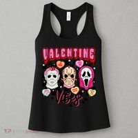 Horror ValentinesRetro Valentine’S Day Valentine Vibes Women's Tank Top thumb 3