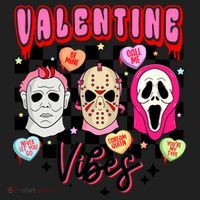 Horror ValentinesRetro Valentine’S Day Valentine Vibes Hat thumb 2