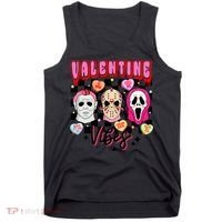 Horror ValentinesRetro Valentine’S Day Valentine Vibes Tank Top thumb 0