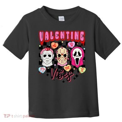 Horror ValentinesRetro Valentine’S Day Valentine Vibes Toddler T-Shirt