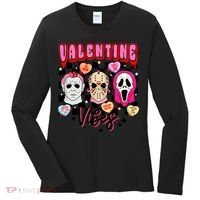 Horror ValentinesRetro Valentine’S Day Valentine Vibes Women's Long Sleeve Shirt thumb 0