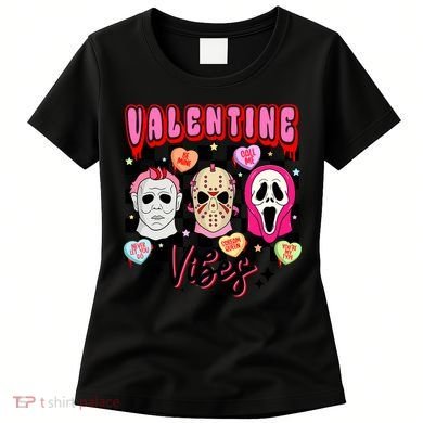 Horror ValentinesRetro Valentine’S Day Valentine Vibes Women's T-Shirt