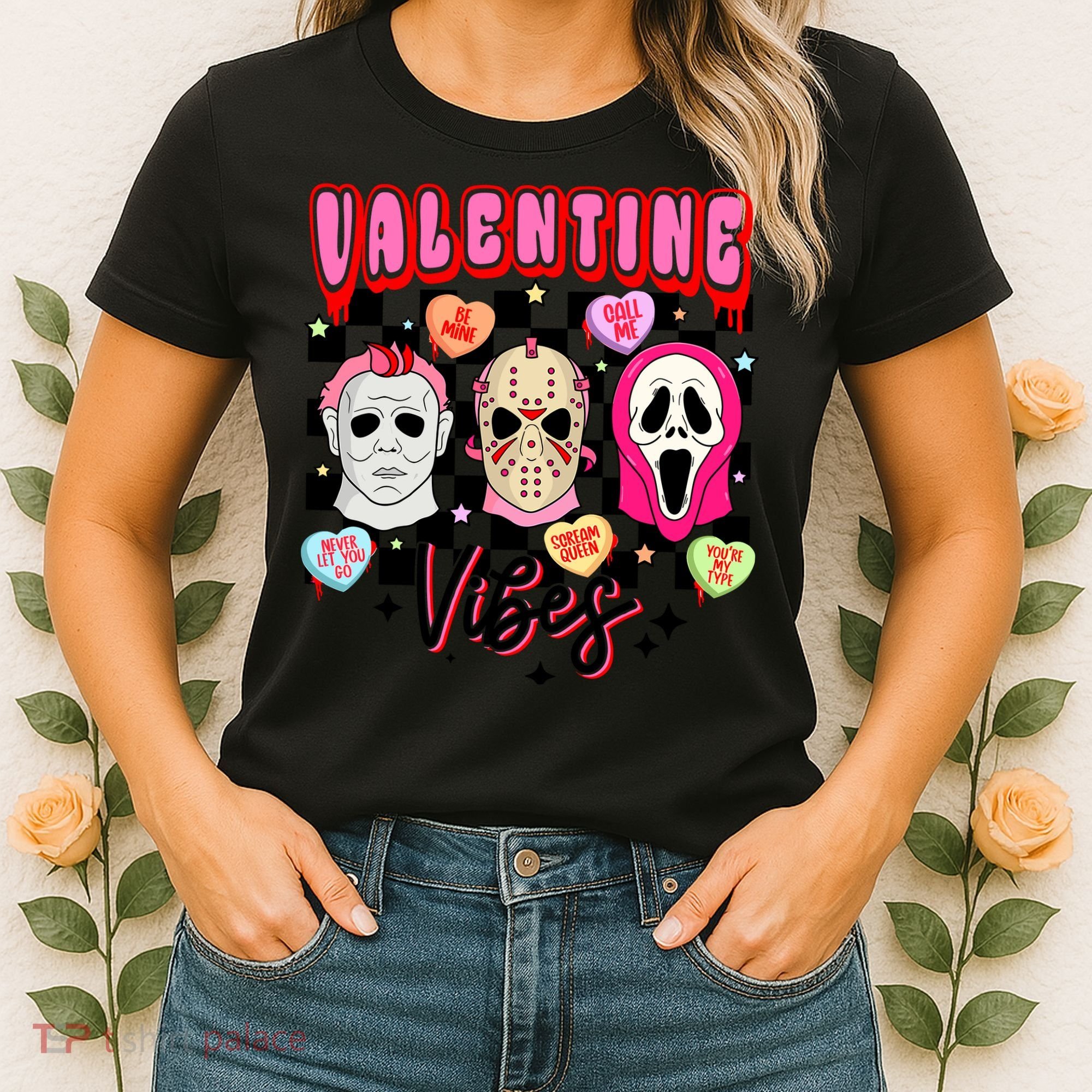 Horror ValentinesRetro Valentine’S Day Valentine Vibes Women's T-Shirt