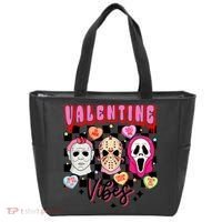 Horror ValentinesRetro Valentine’S Day Valentine Vibes Tote Bag thumb 0