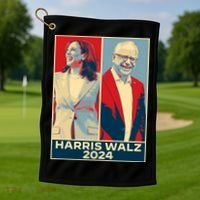 Harris Walz 2024 Kamala Harris Tim Walz For Vp Golf Towel thumb 1
