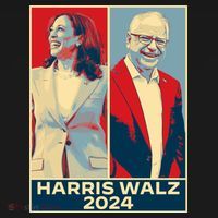Harris Walz 2024 Kamala Harris Tim Walz For Vp Kids Sweatshirt thumb 2