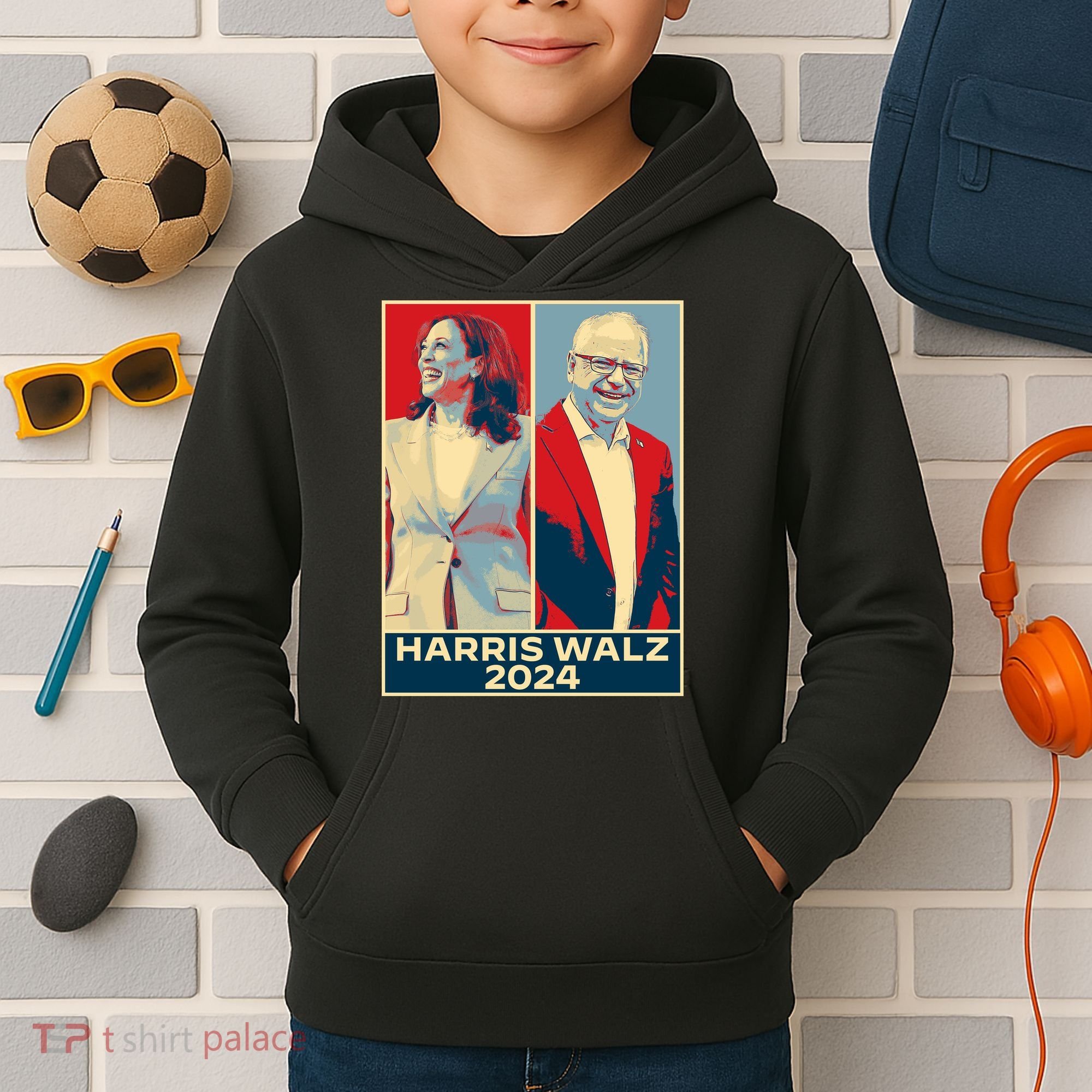 Harris Walz 2024 Kamala Harris Tim Walz For Vp Kids Hoodie