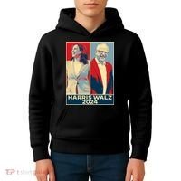 Harris Walz 2024 Kamala Harris Tim Walz For Vp Kids Hoodie thumb 4