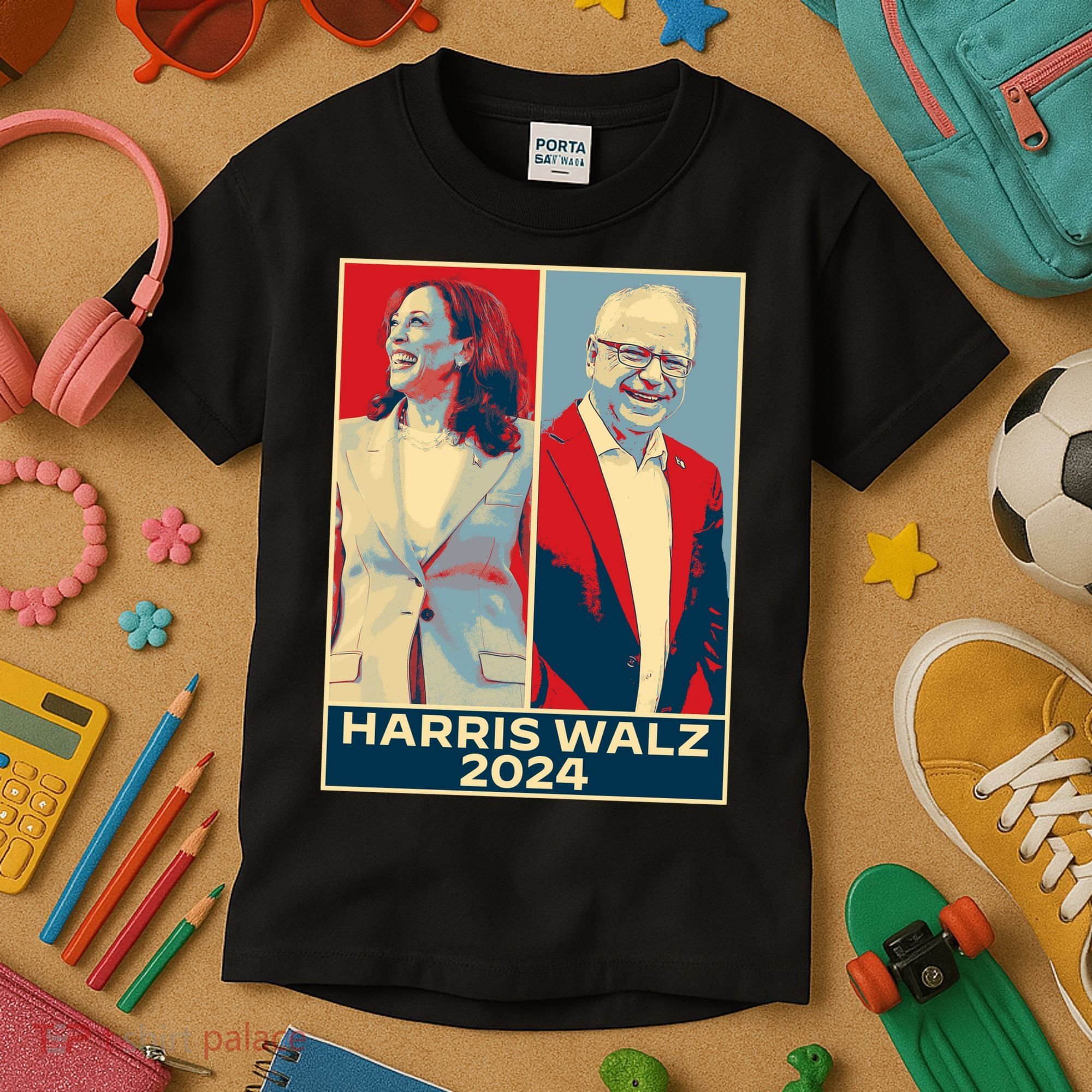 Harris Walz 2024 Kamala Harris Tim Walz For Vp Kids T-Shirt