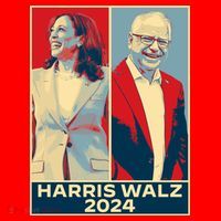 Harris Walz 2024 Kamala Harris Tim Walz For Vp Santa Hat thumb 1