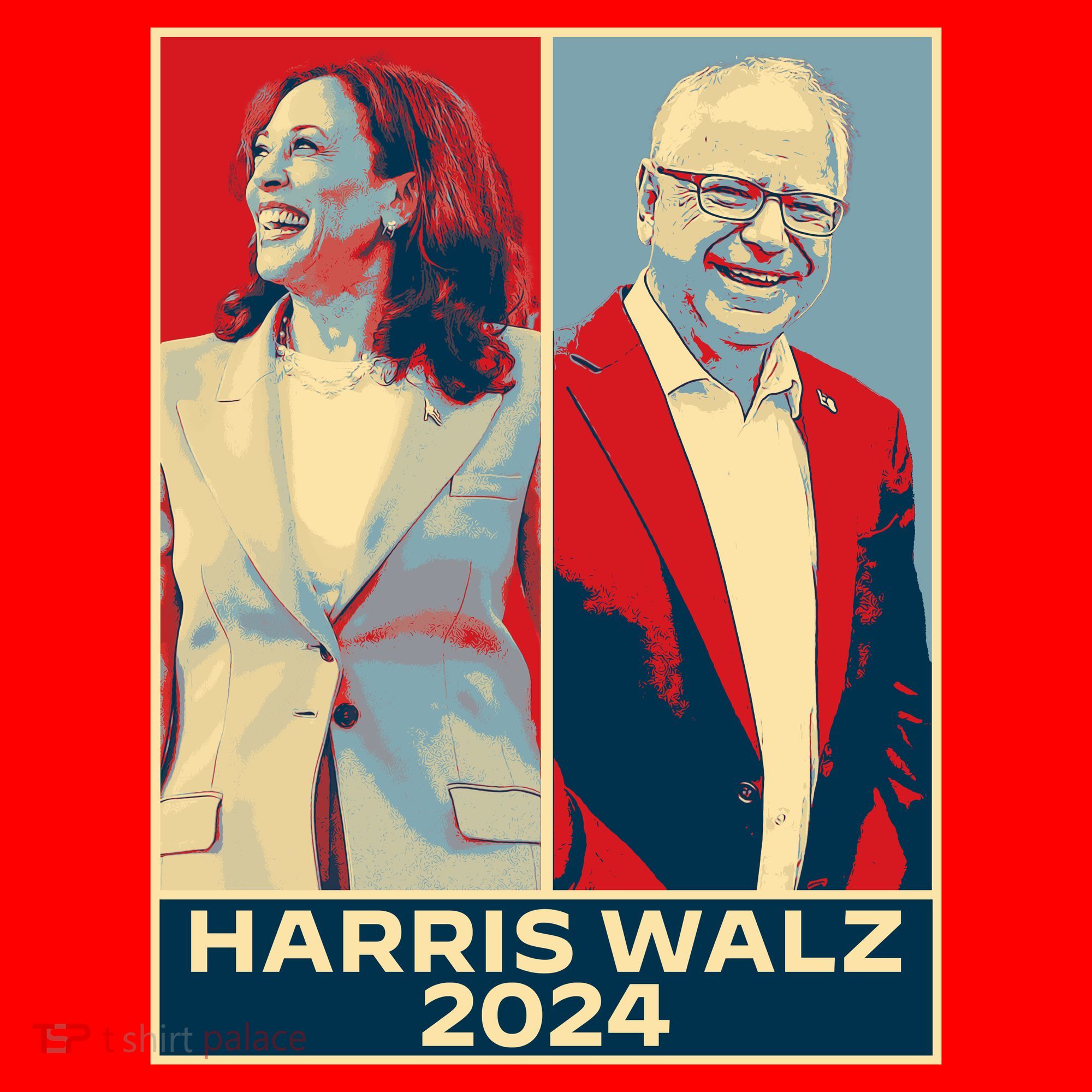 Harris Walz 2024 Kamala Harris Tim Walz For Vp Santa Hat
