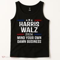 Harris Walz 2024 Mind Your Own Damn Business Tank Top thumb 2