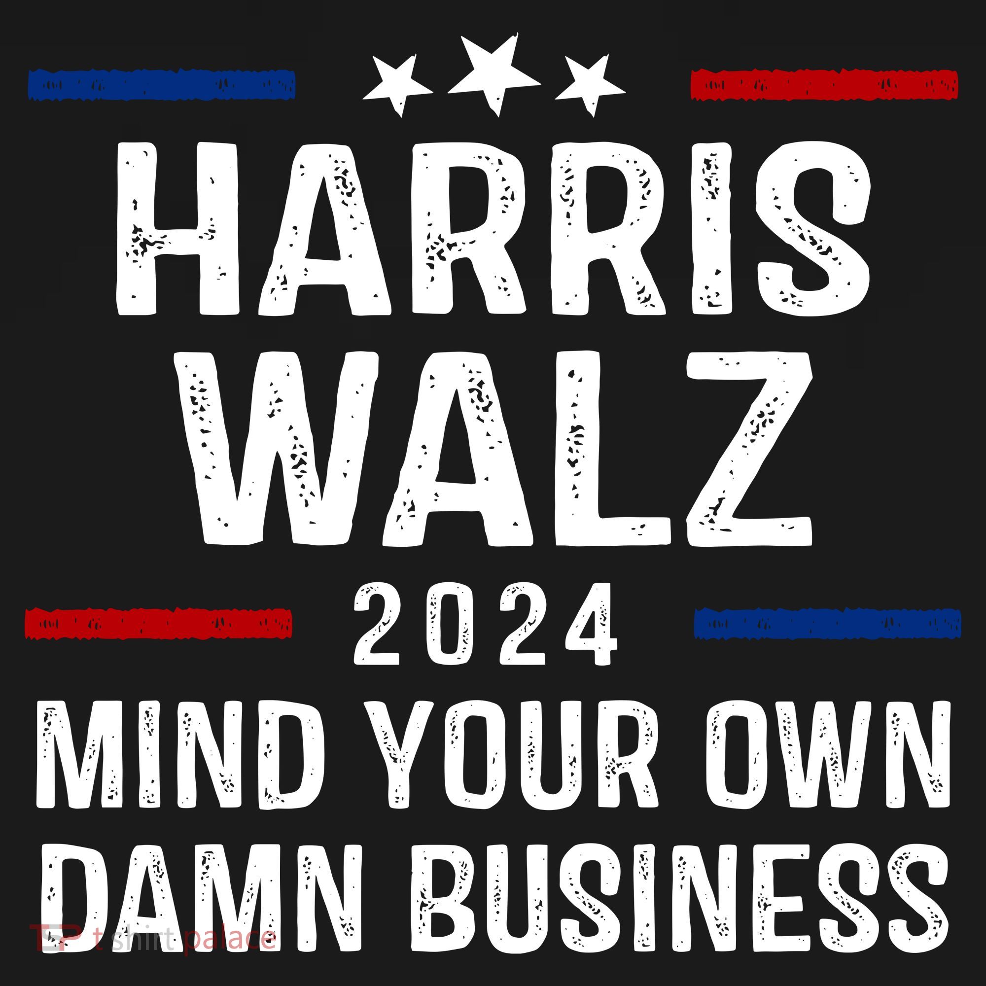 Harris Walz 2024 Mind Your Own Damn Business Kids Long Sleeve Shirt
