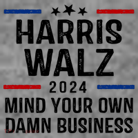 Harris Walz 2024 Mind Your Own Damn Business Toddler Hoodie thumb 2
