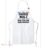Harris Walz 2024 Mind Your Own Damn Business Apron thumb 0
