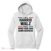 Harris Walz 2024 Mind Your Own Damn Business Women's Hoodie thumb 0
