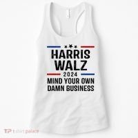 Harris Walz 2024 Mind Your Own Damn Business Women's Tank Top thumb 0
