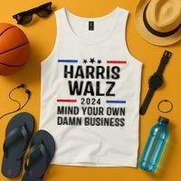 Harris Walz 2024 Mind Your Own Damn Business Tank Top thumb 4