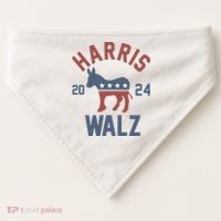 Harris Walz 2024 Kamala Harris Tim Walz For Vp USA-Made Doggie Bandana thumb 0