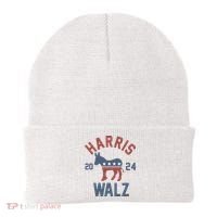 Harris Walz 2024 Kamala Harris Tim Walz For Vp Beanie thumb 0