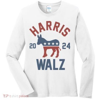 Harris Walz 2024 Kamala Harris Tim Walz For Vp Women's Long Sleeve Shirt