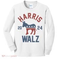 Harris Walz 2024 Kamala Harris Tim Walz For Vp Kids Long Sleeve Shirt thumb 0