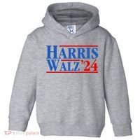Harris Walz 2024 Kamala Harris Tim Walz For Vp Toddler Hoodie thumb 0