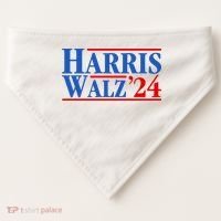 Harris Walz 2024 Kamala Harris Tim Walz For Vp USA-Made Doggie Bandana thumb 0