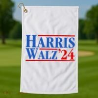 Harris Walz 2024 Kamala Harris Tim Walz For Vp Golf Towel thumb 1