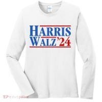 Harris Walz 2024 Kamala Harris Tim Walz For Vp Women's Long Sleeve Shirt thumb 0