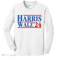 Harris Walz 2024 Kamala Harris Tim Walz For Vp Kids Long Sleeve Shirt thumb 0