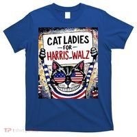 Harris Waltz 2024 Cat Ladies For Harris And Walz 2024 Premium T-Shirt thumb 0