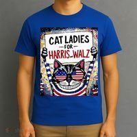 Harris Waltz 2024 Cat Ladies For Harris And Walz 2024 Premium T-Shirt thumb 3