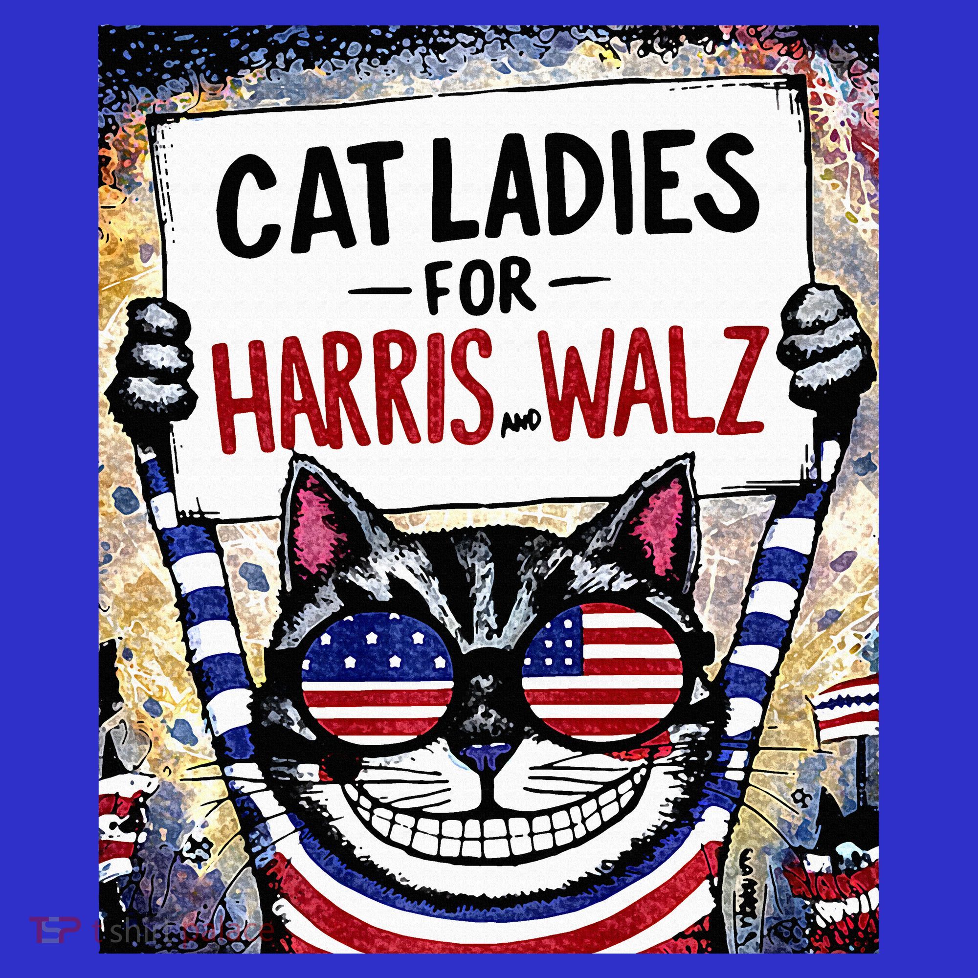 Harris Waltz 2024 Cat Ladies For Harris And Walz 2024 Premium T-Shirt