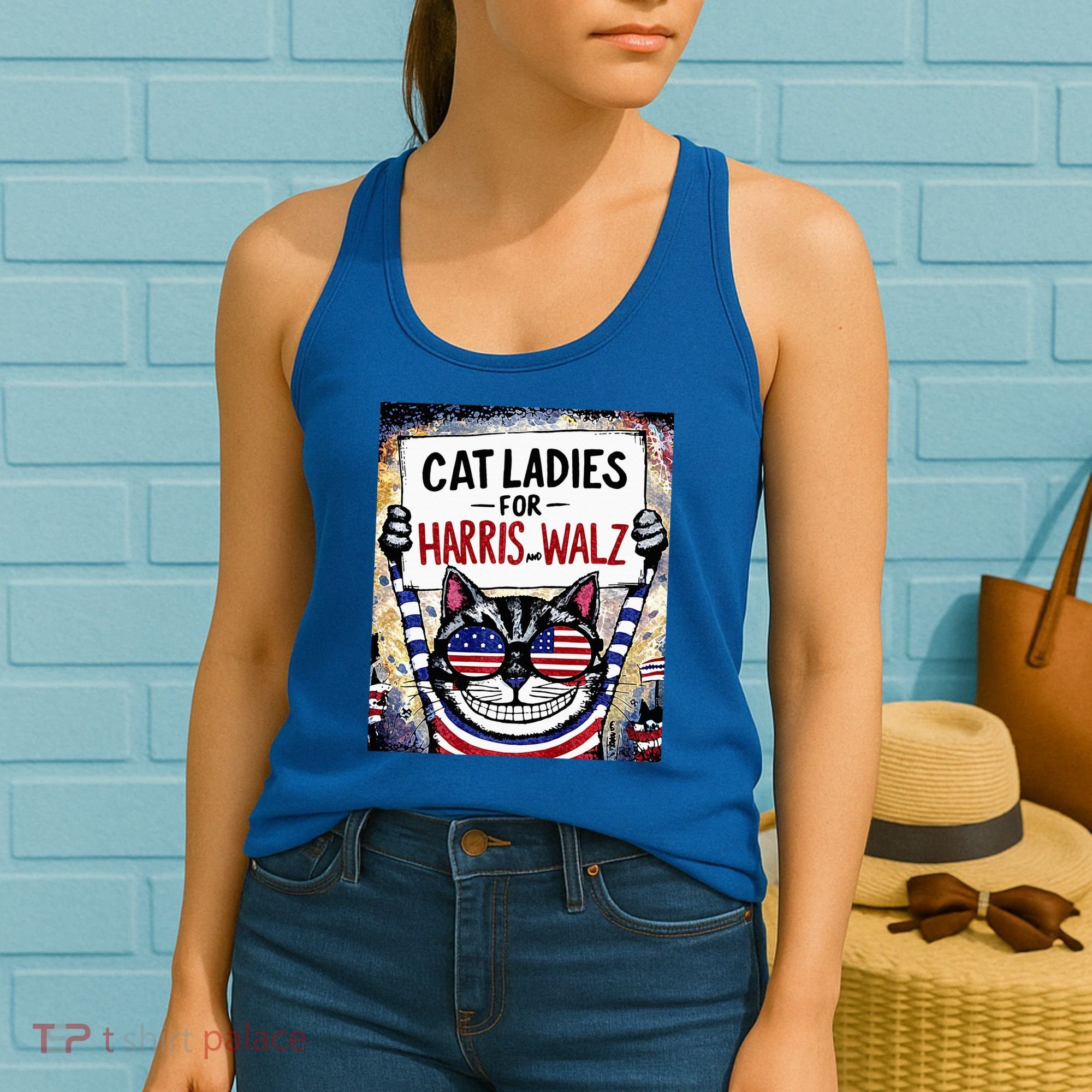 Harris Waltz 2024 Cat Ladies For Harris And Walz 2024 Premium Women's Tank Top