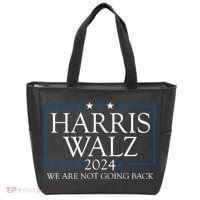 Harris Walz 2024 We Are Not Going Back Election Tote Bag thumb 0