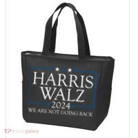 Harris Walz 2024 We Are Not Going Back Election Tote Bag thumb 3