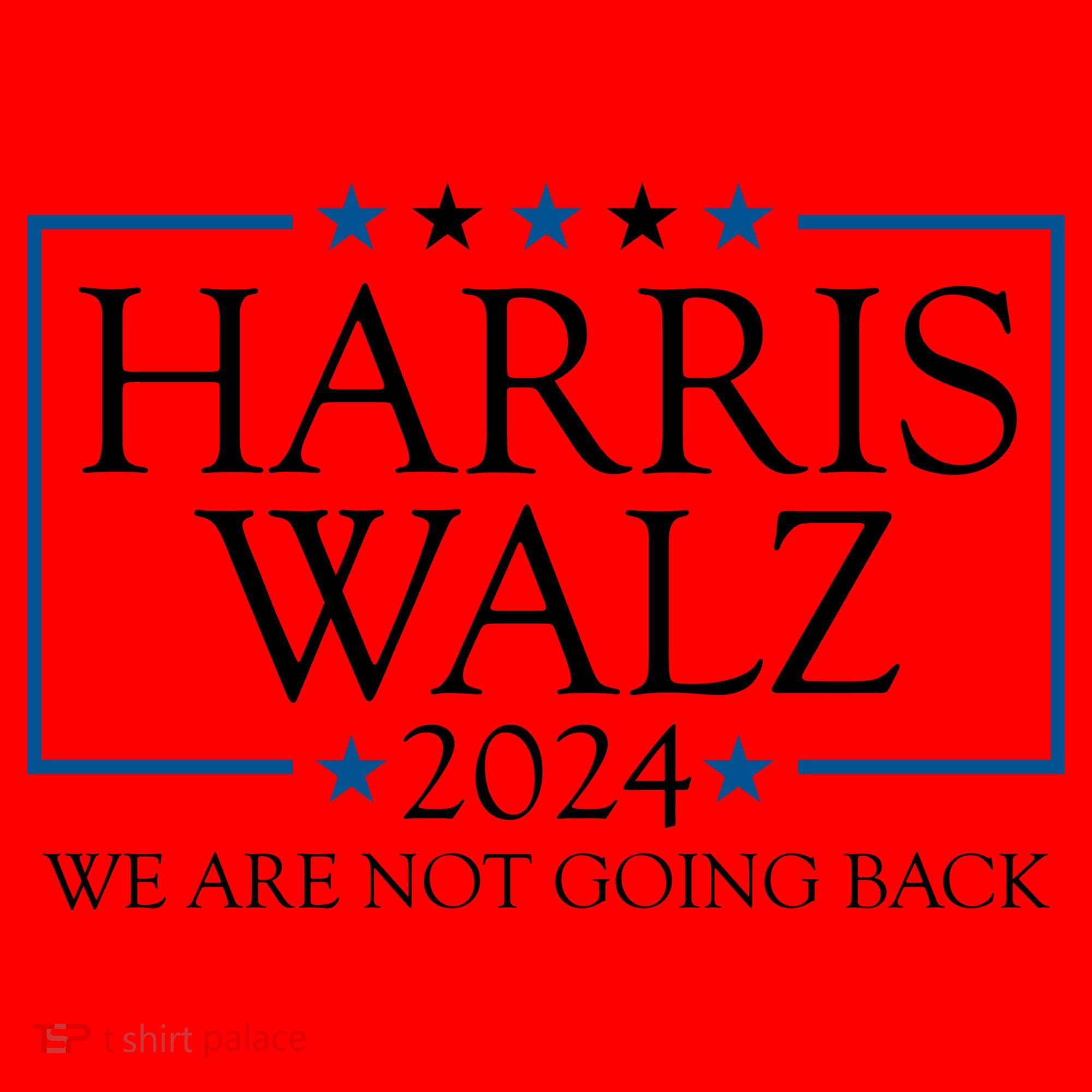 Harris Walz 2024 We Are Not Going Back Election Santa Hat