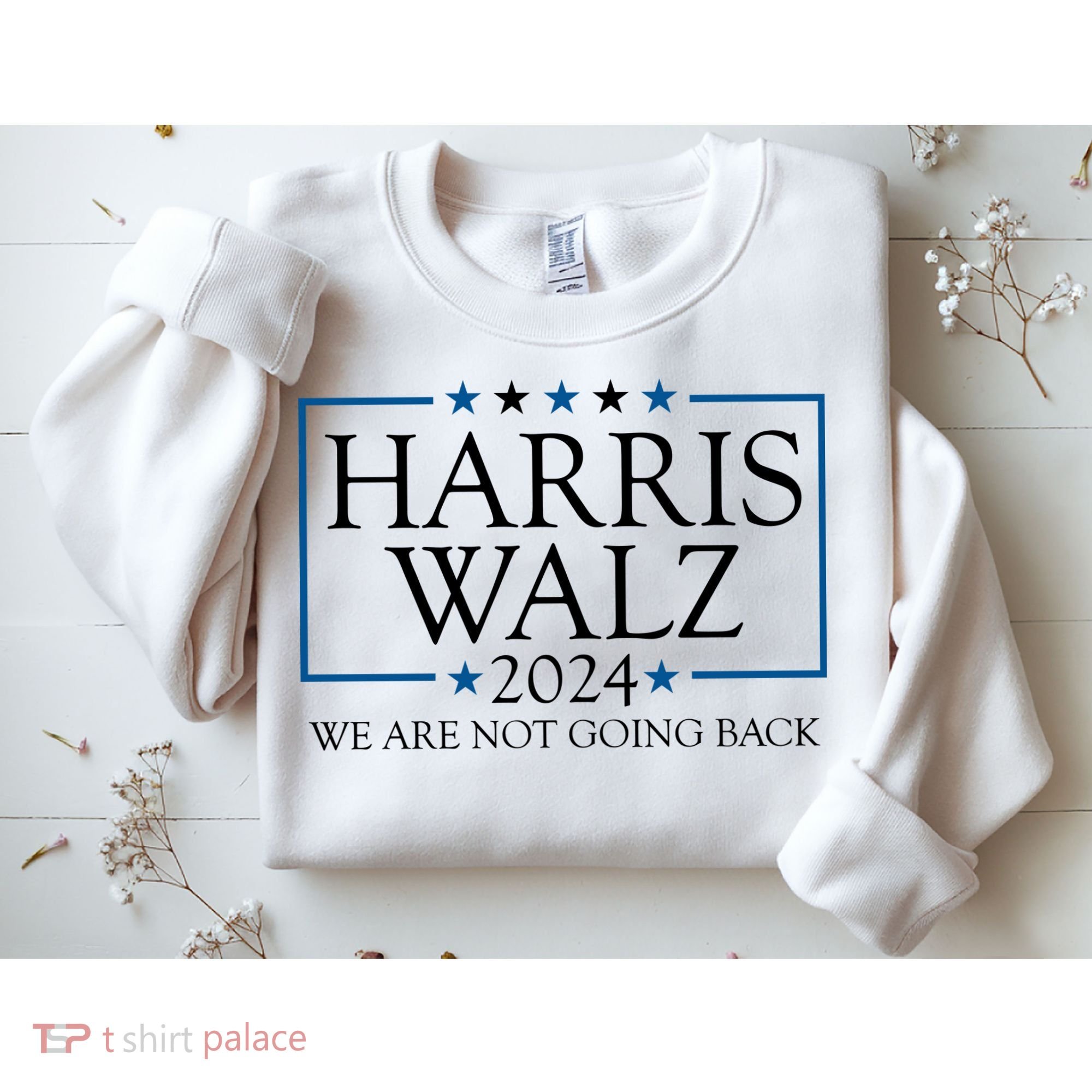 Harris Walz 2024 We Are Not Going Back Election Sweatshirt
