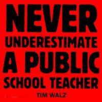 Harris Walz 2024 Never Underestimate A Public School Teacher Santa Hat thumb 1