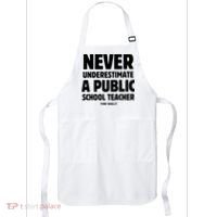 Harris Walz 2024 Never Underestimate A Public School Teacher Apron thumb 0