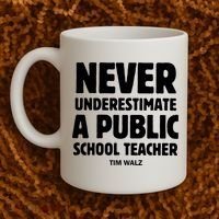 Harris Walz 2024 Never Underestimate A Public School Teacher Coffee Mug thumb 2