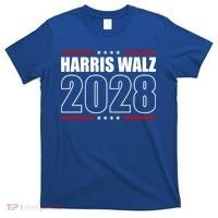 Harris Waltz 2028 Kamala Harris 2028 Tim Waltz For President Cool Gift T-Shirt thumb 0