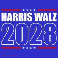 Harris Waltz 2028 Kamala Harris 2028 Tim Waltz For President Cool Gift T-Shirt thumb 7