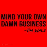 Harris Walz 2024 Mind Your Own Damn Business Santa Hat thumb 1