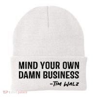 Harris Walz 2024 Mind Your Own Damn Business Beanie thumb 0