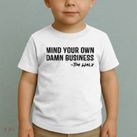 Harris Walz 2024 Mind Your Own Damn Business Toddler T-Shirt thumb 2