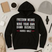 Harris Walz 2024 Mind Your Own Damn Business Hoodie thumb 3