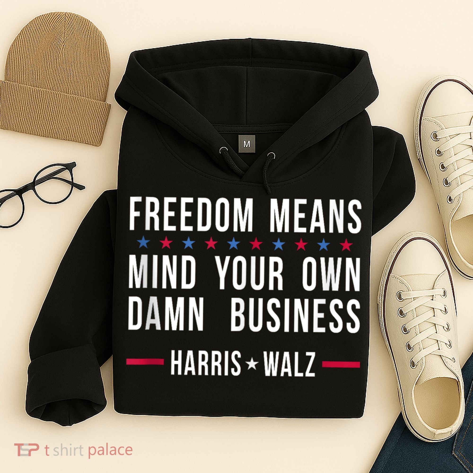 Harris Walz 2024 Mind Your Own Damn Business Hoodie